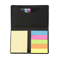 Card case with sticky tabs