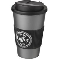 Promotional 350ml Coffee Cup with Spill-Proof Lid | Branded Reusable Coffee Mug