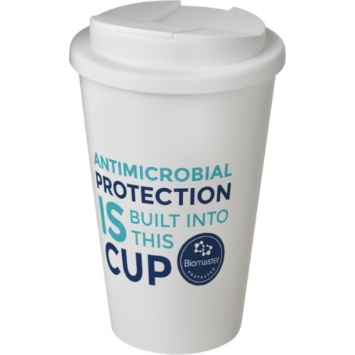 Anti-bacterial  Download image Americano Pure 350 ml tumbler with spill proof lid - White