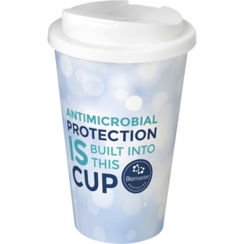 Brite-Americano Pure 350 ml insulated tumbler with spill-proof lid - White