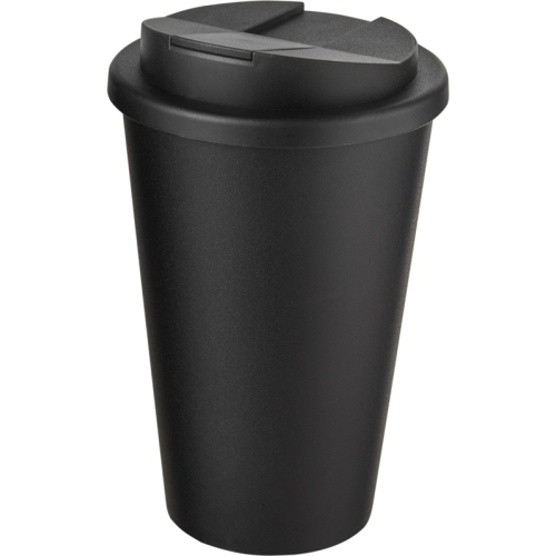 Americano® Recycled 350 ml spill-proof tumbler - Solid black