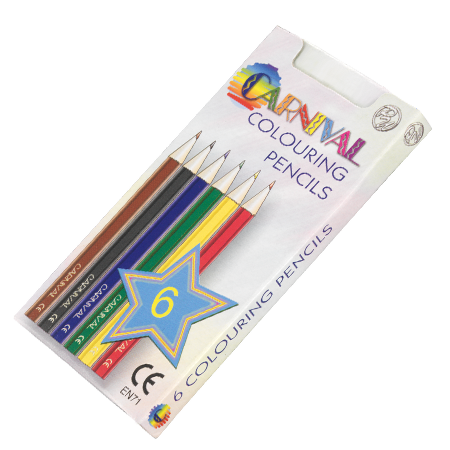 WP - Colouring Pencils Half Size (6 Piece)